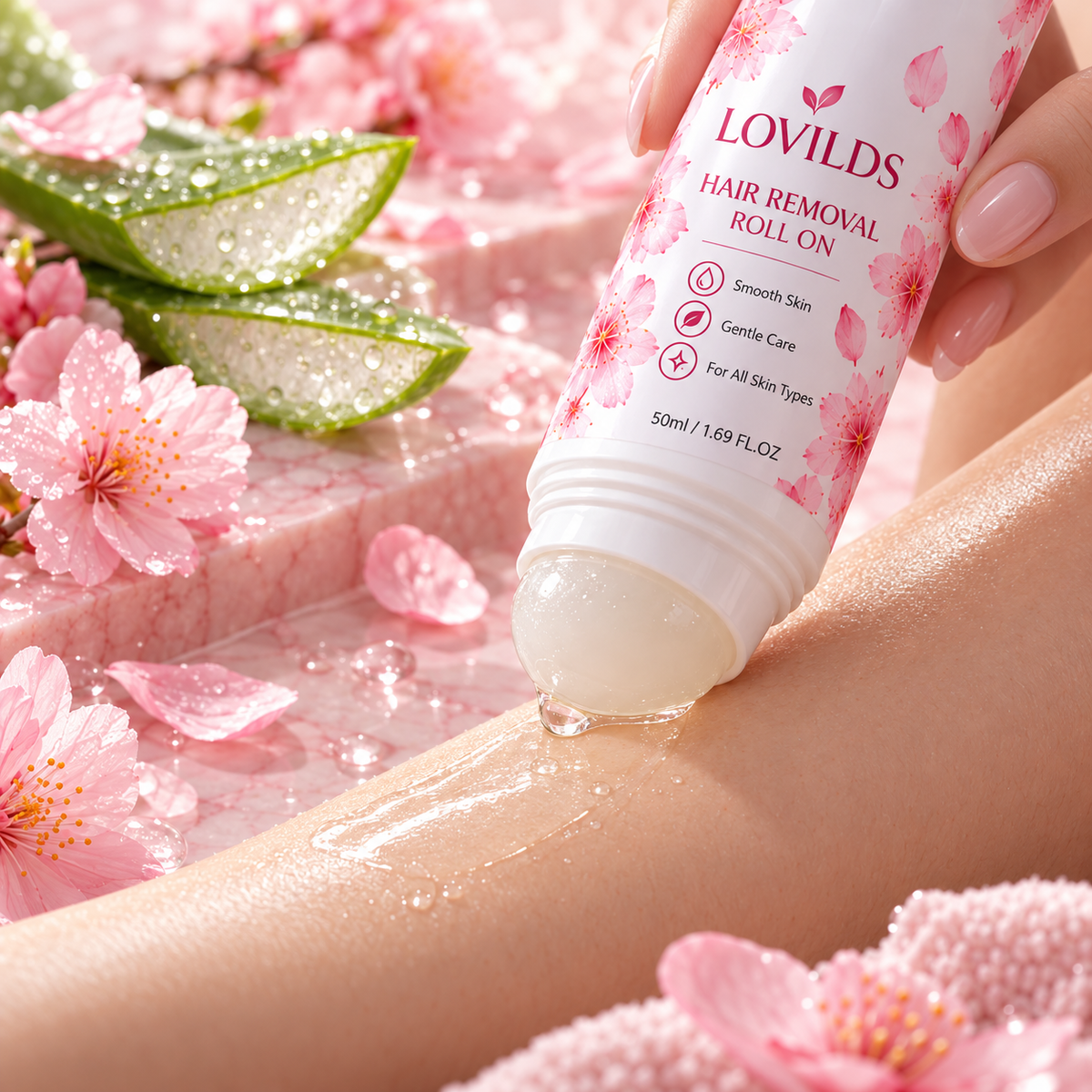 LOVILDS Gentle Smooth Roll-On Hair Removal Cream