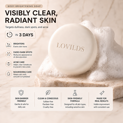 Niacinamide Brightening Soap for Dark Spots, Freckles, Acne Marks & Uneven Skin Tone