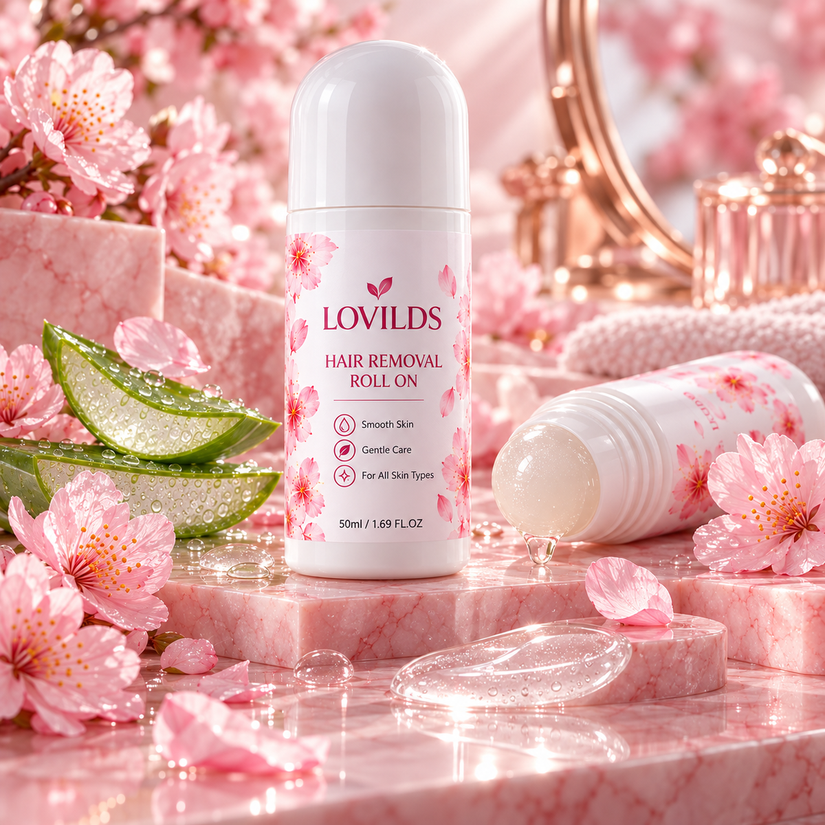 LOVILDS Gentle Smooth Roll-On Hair Removal Cream