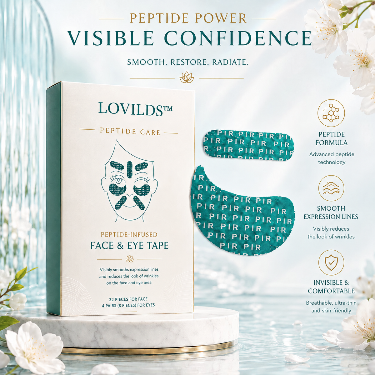 LOVILDS Peptide Face and Eye Tape