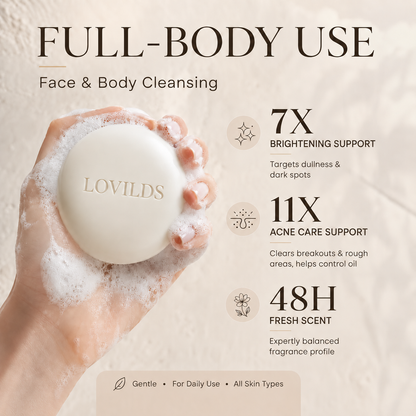 Niacinamide Brightening Soap for Dark Spots, Freckles, Acne Marks & Uneven Skin Tone