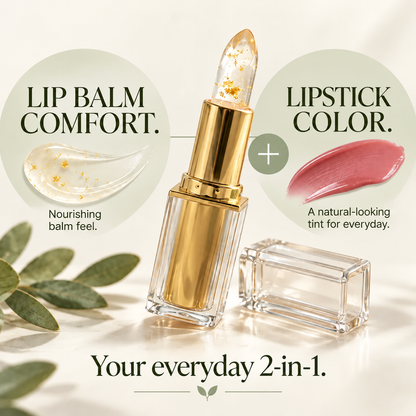 Lipstick for Mature Lips-2-in-1 Color-Adapting Lipstick & Balm