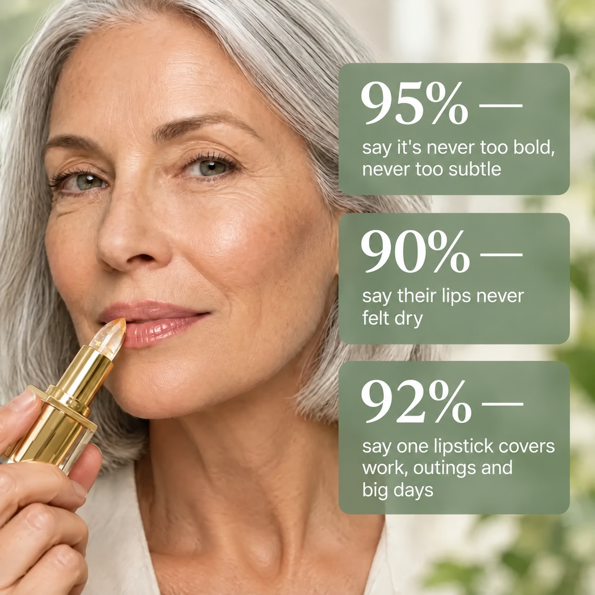 Lipstick for Mature Lips-2-in-1 Color-Adapting Lipstick & Balm