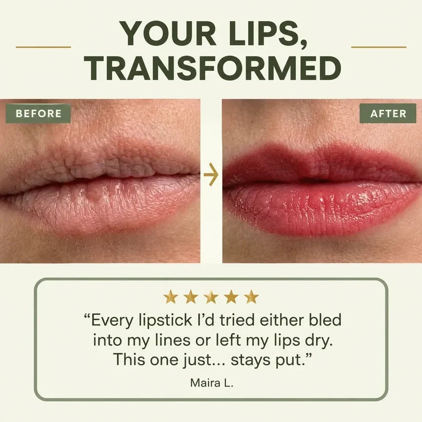 Lipstick for Mature Lips-2-in-1 Color-Adapting Lipstick & Balm