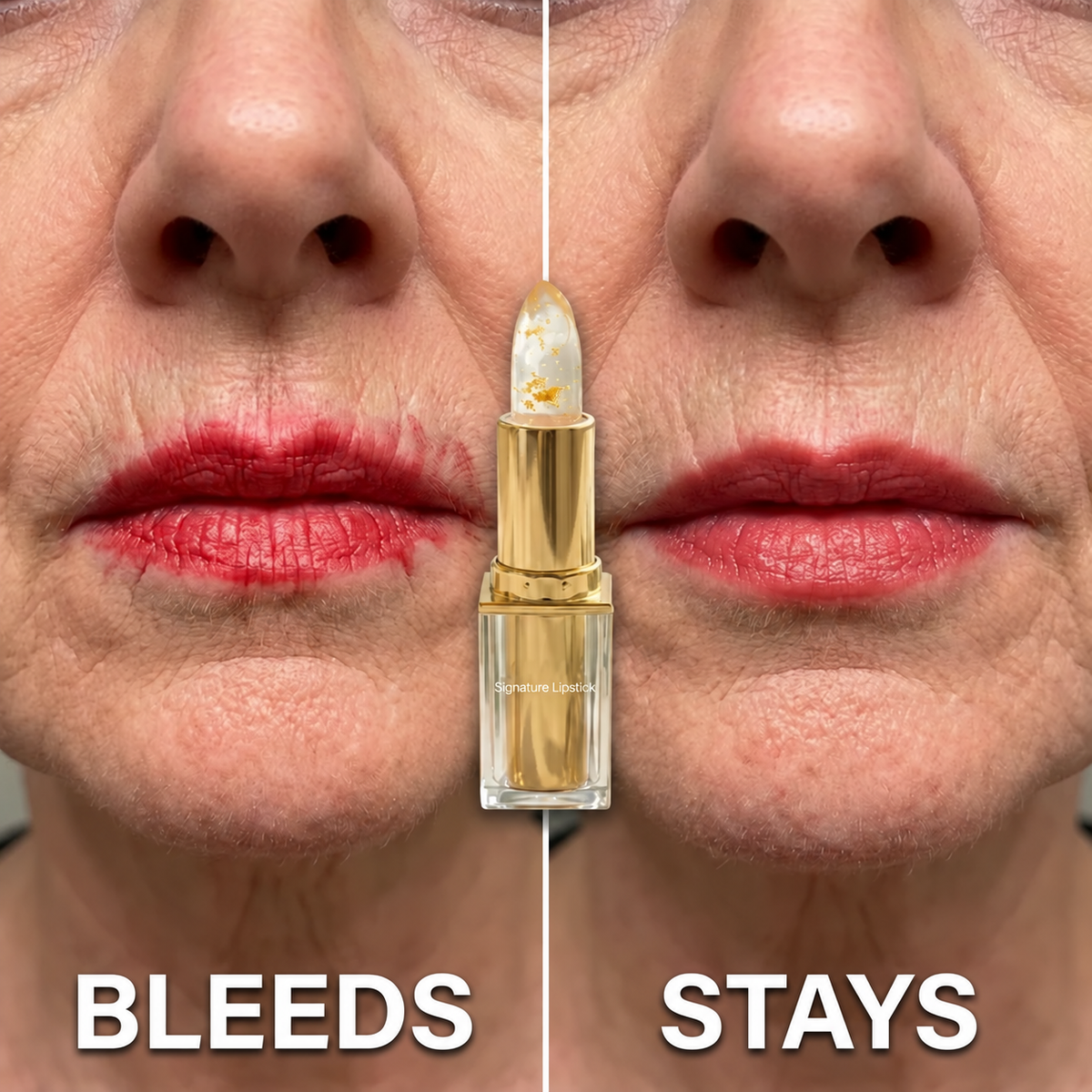 Lipstick for Mature Lips-2-in-1 Color-Adapting Lipstick & Balm